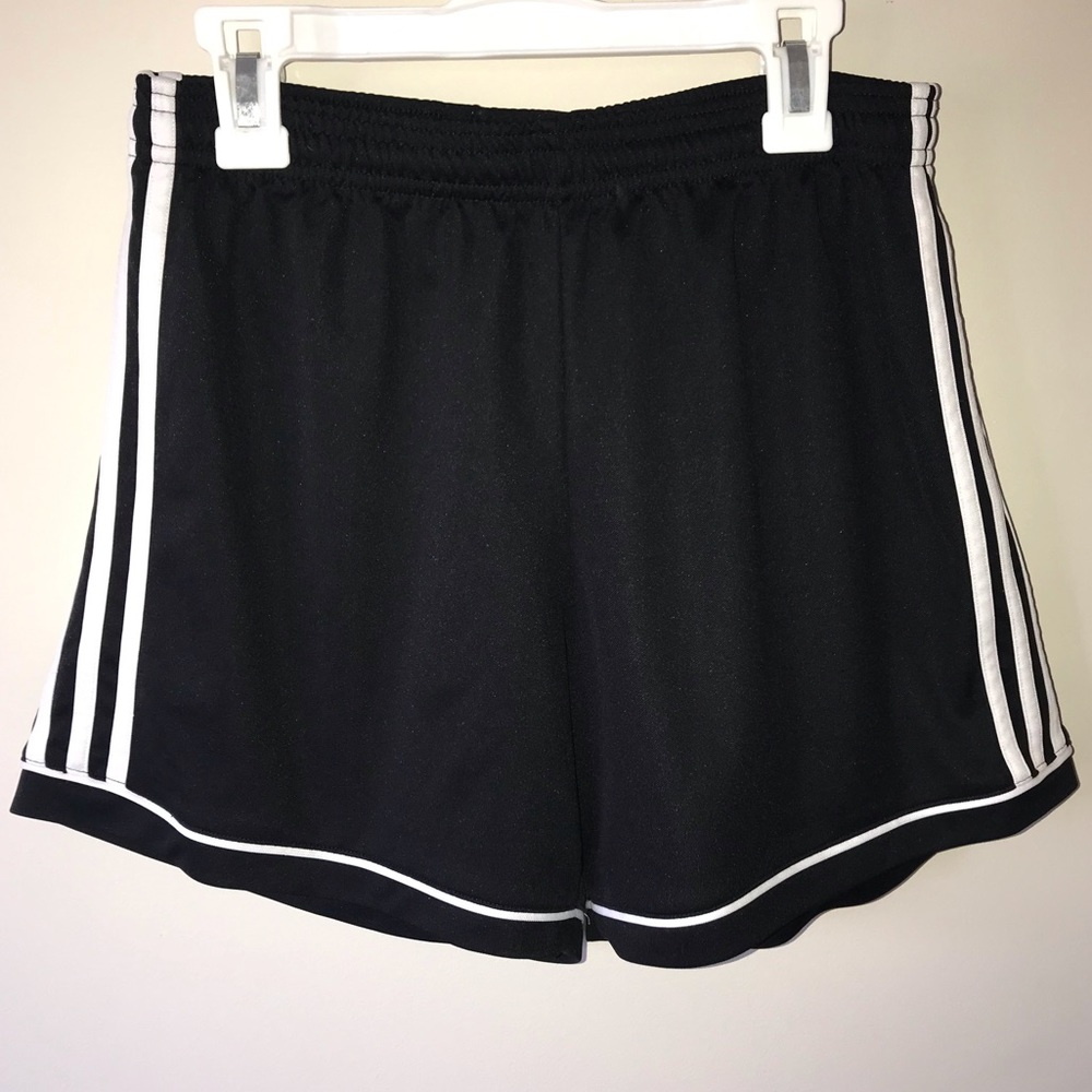 Adidas black soccer shorts